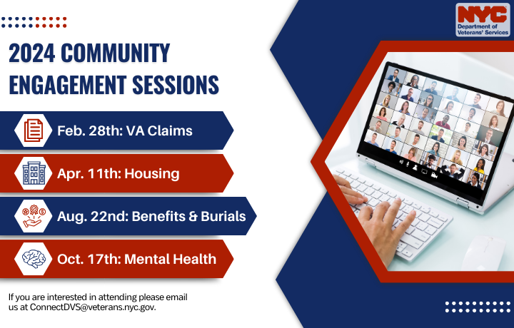 Flyer with dates for informational sessions
                                           